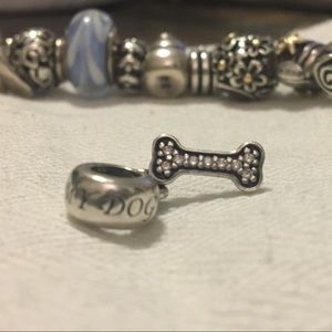 Pandora Sterling Charm dog bone